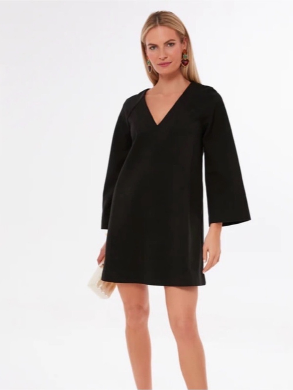 Pomander Place Tuckernuck Audrey Black V Neck Mini Dress Plus Size XXL